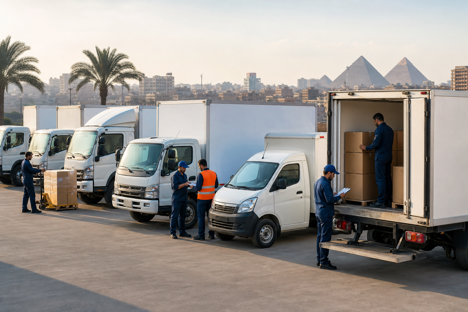 Shipping fleet ready for moving